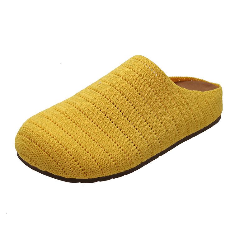 Тапочки Baotou, женская верхняя одежда, летняя, новая, с одной педалью, ленивая, модная, классная, дышащая, полая обувь, полуперетаскиваемая