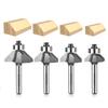 WSOOX 5PCS Chamfer Router Bits with 1/4" Shank Bevel Edge Forming Router bits (11.25°,15°,22.5°,30°,45°.)