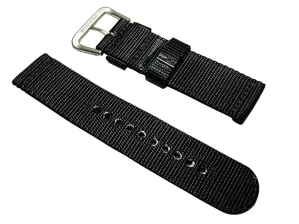 SEIKOSNZG15JC Genuine Nylon Belt Band 22mm 4A211AL Black [Seiko]