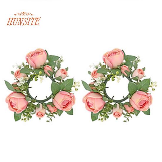 2шт реалистичная гирлянда-подсвечник, искусственный венок для дома