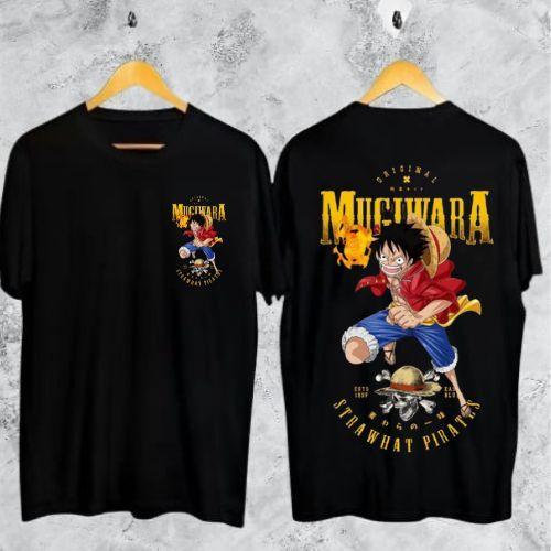 ONE PIECE Анимационные Производные Печатная Футболка с Коротким Рукавом Мужская и Женская 2025 Лето Новая Мода Повседневная Хлопок Популярная