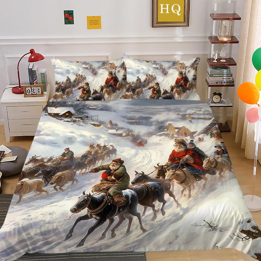 Покрывала с рождественским принтом и 3D декором для спальни, полный размер, микрофибра, высокое качество, дизайн, домашний текстиль для девочек
