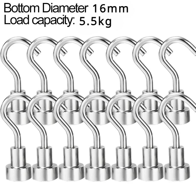 10/1 шт. металлический прочный магнитный крючок настенный сверхпрочный магнитный крючок для ключей одежда для дома кухня ванная комната крючок для хранения