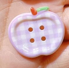 Color Apple Shape Button Resin Ornaments Diy Garment Shoes Sewing Crafts Supplies Diy Handmade Patch
