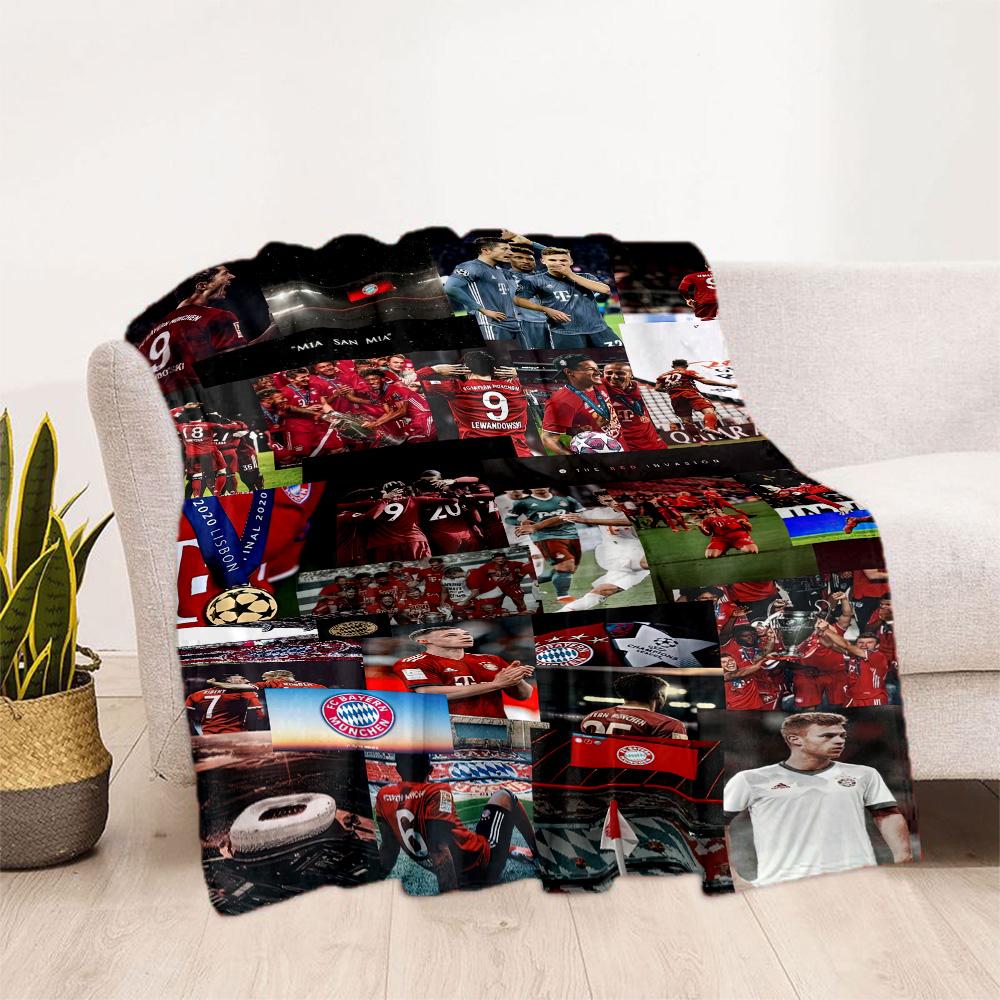Bayern Munich Blanket Durable Comfort Great for Office Office Chair Sofa Four Seasons Multipurpose Warmthful Decor