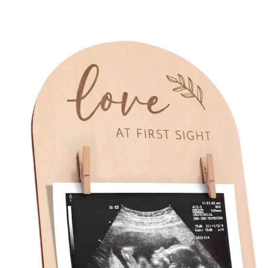 Photo Frame Desktop Decoration Wooden Baby Sonogram Picture Frame Ornament Pregnancy Announcement