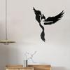 Metal Angel Bird Wall Decoration - Simple Line Drawing Art | Elegant Wall Sculpture for Kitchen, Bathroom, Living Room, Bedroom