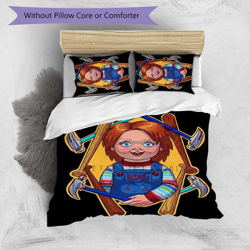 Chucky 3pcs Bedding Set Duvet Cover Closure Includes 1 Duvet Cover & 2 Pillowcases for All Seasons Bedroom Home Dorm Decor