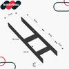 KOTARBAU® H-Post Base for Brick-In Installation Bracket Anchor Black Galvanized Steel 150 MM Set of 2