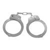 Наручники 6,4 унции, серебряные, из нержавеющей стали, с двойным замком, модные наручники для ролевых игр для взрослых