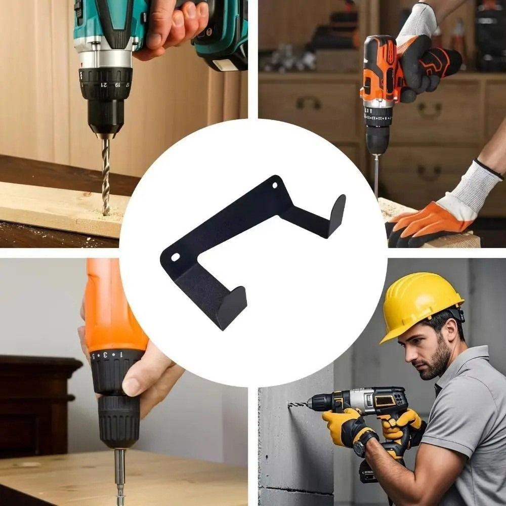 Wall-Mounted Electric Tool Metal Rack Strong Load-bearing Power Tools Hanger Workshop Storage