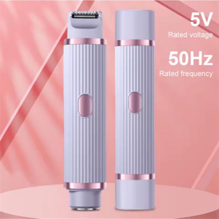 Бритва для тела для женщин Водонепроницаемая бритва для удаления волос Перезаряжаемый триммер для лобковых волос 2 в 1 для лобковых ног и волос на теле