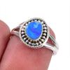 Natural Australian Opal Gemstone 925 Solid Sterling Silver Ring Size 5.5 Z2N65