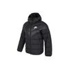 Logo Zip-up Hooded Down Jacket Men Outerwear Black DV0754-010