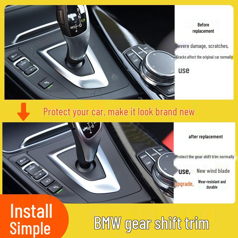 Накладка на рычаг переключения передач и ручку для BMW 3 и 4 серии (F30, 318, 320GT, F34, F35)