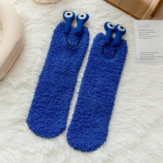 Женские термоноски, пушистые плюшевые сохраняющие тепло, милые противоскользящие средние носки-трубы для повседневного ношения