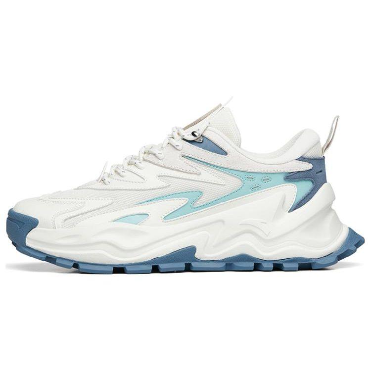 Anta Thick Sole Wear-Resistant Shock Absorbing Non-Slip Low-Top Dad Shoes Men Sneakers White Blue 112148880R-7