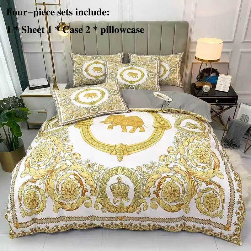 Leka Хлопковые простыни из четырех предметов с рукавами, набор наволочек 1, легкая роскошь, 1,5 метра, 1,8, постельные принадлежности, домашний текстиль