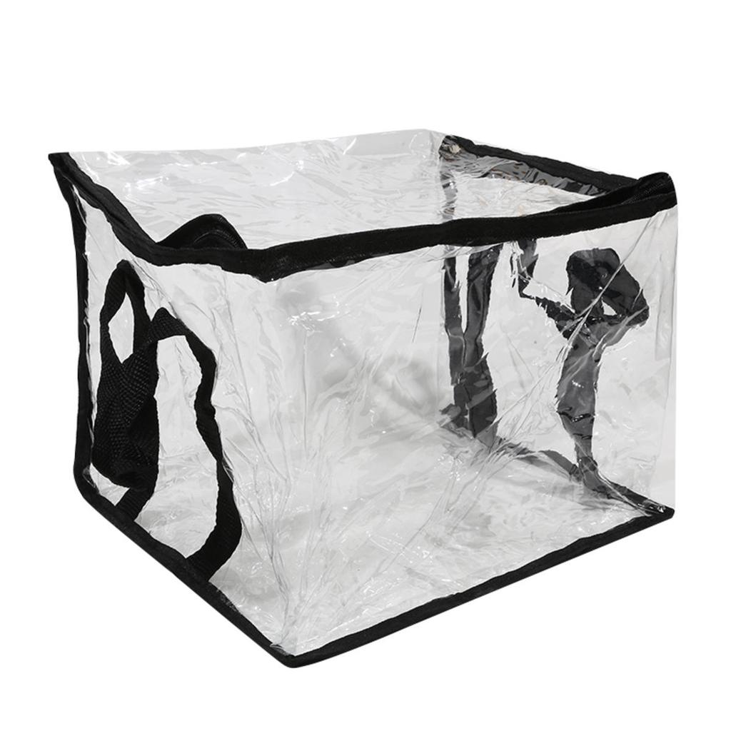 Многофункциональная сумка для хранения игрушечных кукол, бытовая, большая вместимость, портативный водонепроницаемый органайзер для сортировки книг, складная прозрачная корзина из ПВХ