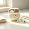 Xiaomi Kawaii Romantic Pastel Wireless Bluetooth Earphones With Lovely Smiling Mouth Pattern Touch Control Clear Stereo Sound Mini Port