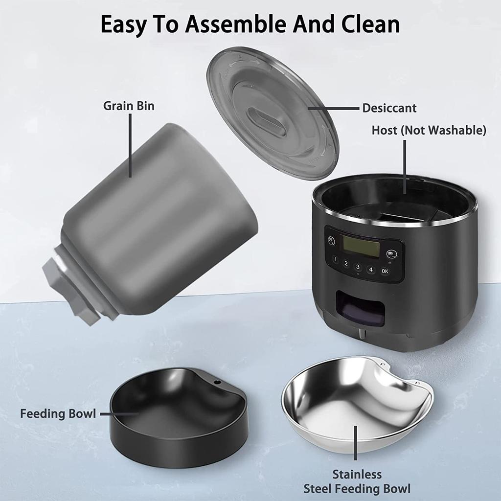 Pet Automatic Timing Feeder4LRemoteAPPCat Intelligent Feeding MachineWIFI