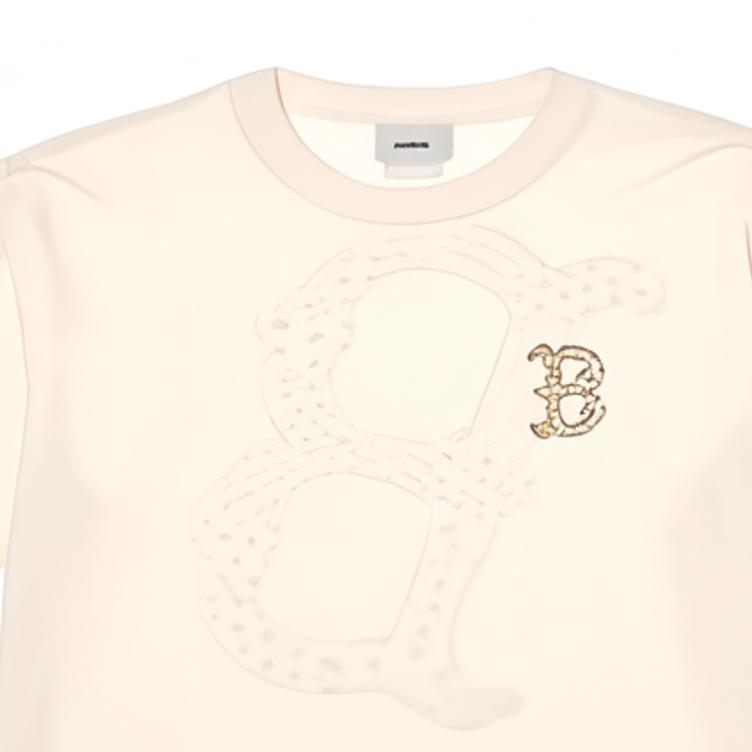 New MLB T Shirts Unisex Cream 3ATST0144-43CRS