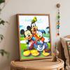 Disney Mickey Goofy Donald digital oil painting diy handpainted coloring painting home decoration gift wall art 130 characters limit.
