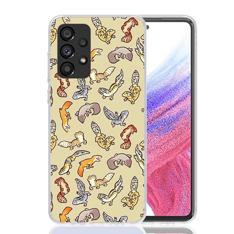 Lizards Geckos Phone Case For Samsung Galaxy A13 A14 A15 A16 A17 A53 A54 A55 A56 A33 A34 A35 A36 A23 A24 A25 A26 A05S A04S Galax