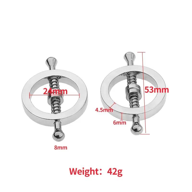 Stainless Steel Adjustable Nipple Clips - Erotic Nipple Stimulation, Breast Bondage Restraint, BDSM Fetish Toy for Women