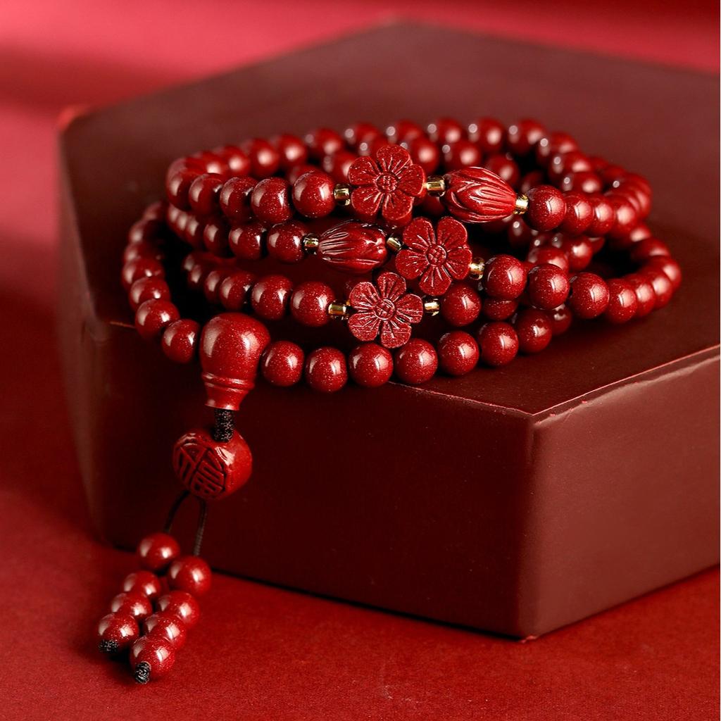 High-content purple gold sand cinnabar bracelet108Beaded Bracelet Tourist Area