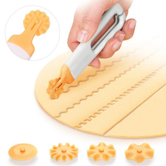 MIT Roller Docker Тесторезка Инструмент Пищевой Без BPA Мини Размер Легкий DIY Волна Резка Теста Инструмент Кухонные Принадлежности
