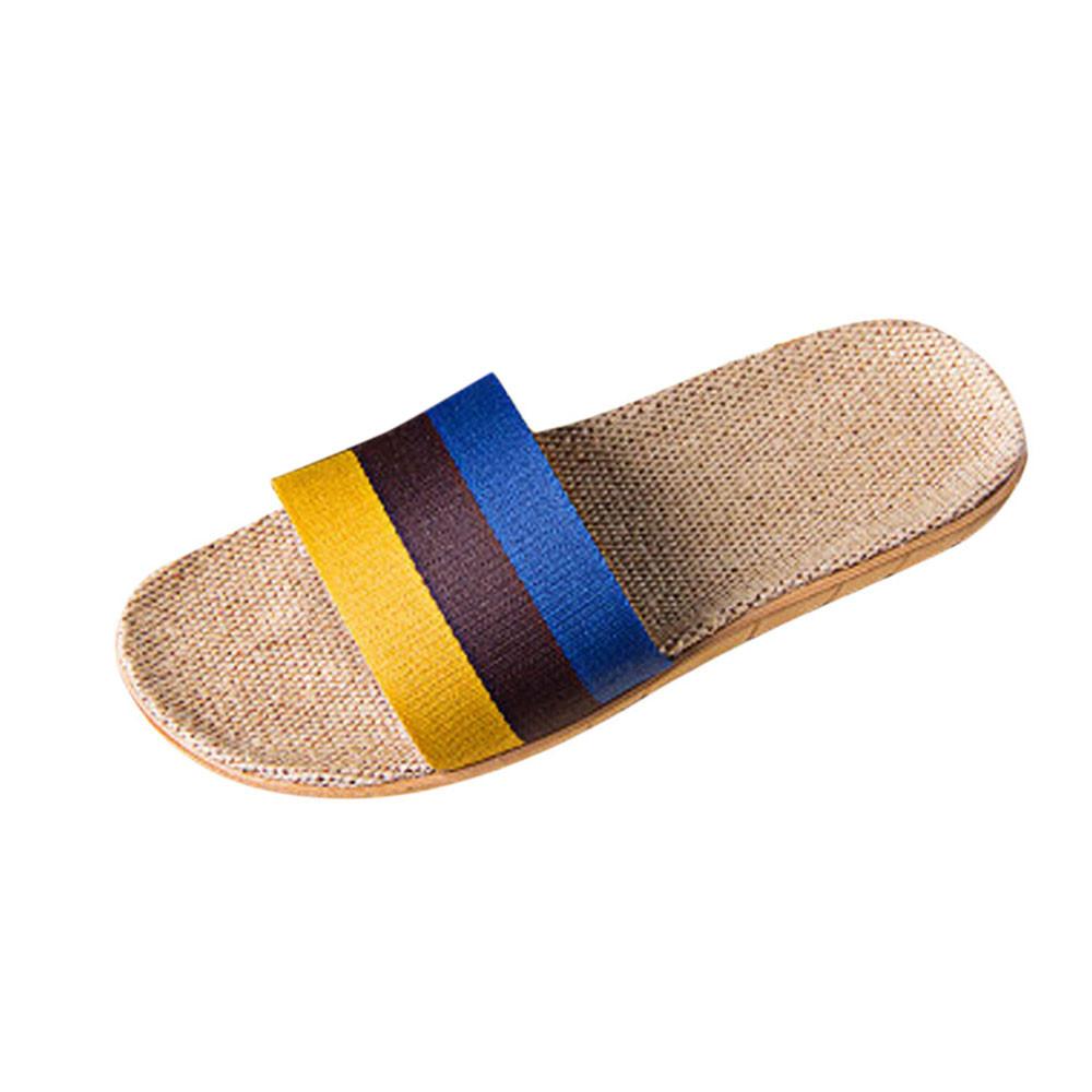 Женские теплые тапочки, размер 9, для женщин и мужчин, льняные домашние летние туфли с открытым носком, кожаные тапочки для женщин с эффектом памяти