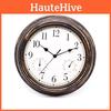 Винтажные водонепроницаемые круглые часы с дисплеем температуры и влажности для декора дома, офиса и спальни