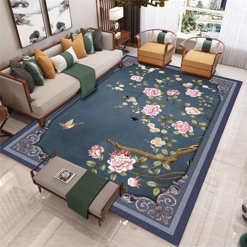 New Chinese Style Carpet Antique Decoration Living Room Coffee Table Sofa Bedside Rug Room Home Floor Mat Bathroom Anti Slip Pad