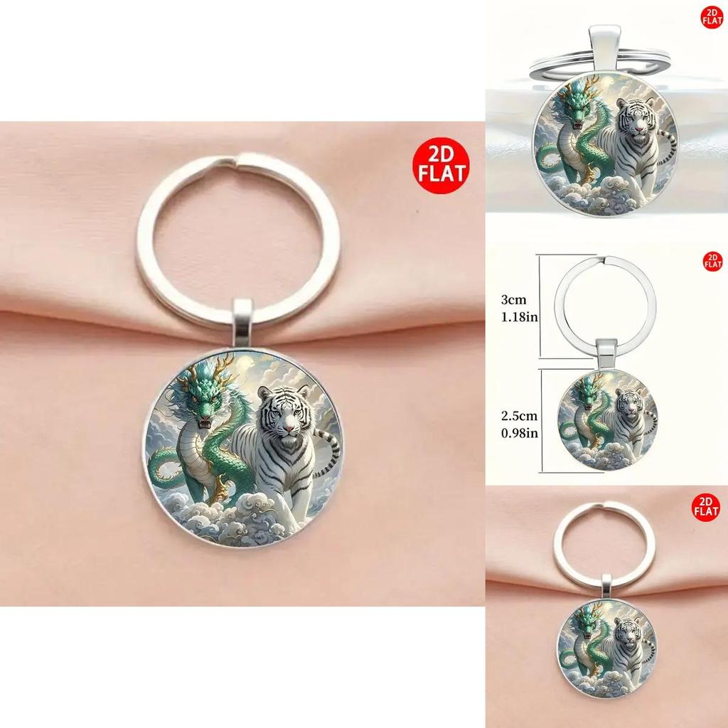 Dragon Mythology Keychain With Glass Material For Office Gift And Party Favor