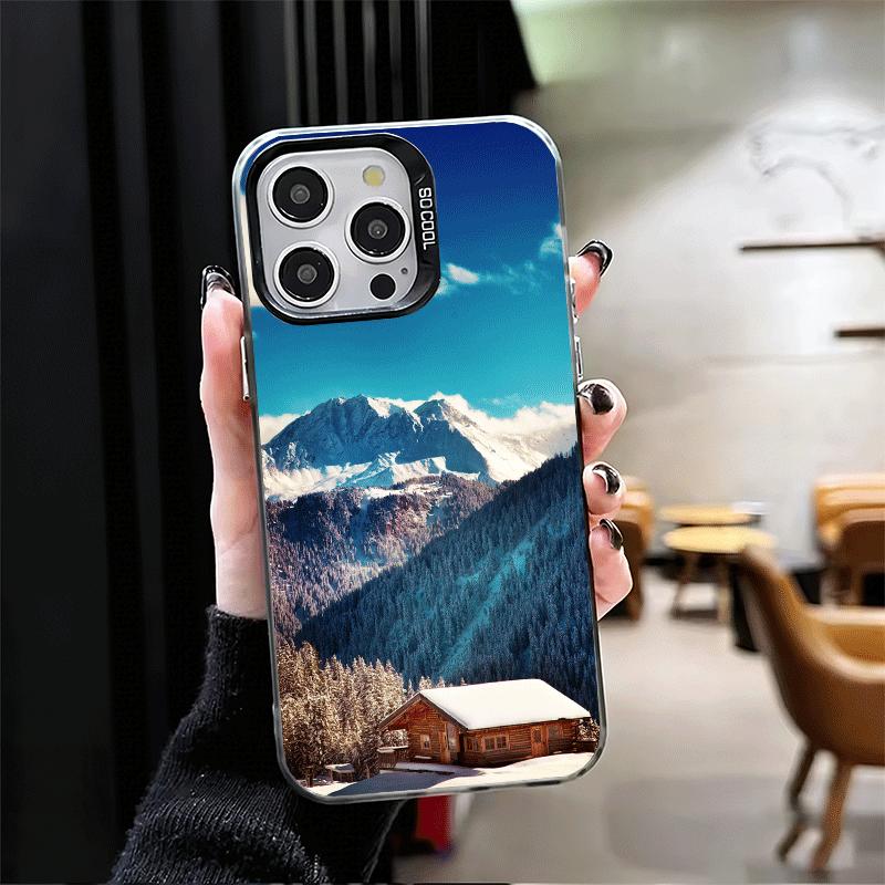 Ландшафт Горных Вершин Ударопрочный Чехол для Телефона для iPhone 17 Air 16 16E 15 Pro Max 14 Plus 13 Mini 12 Задняя Крышка Противоударный Funda