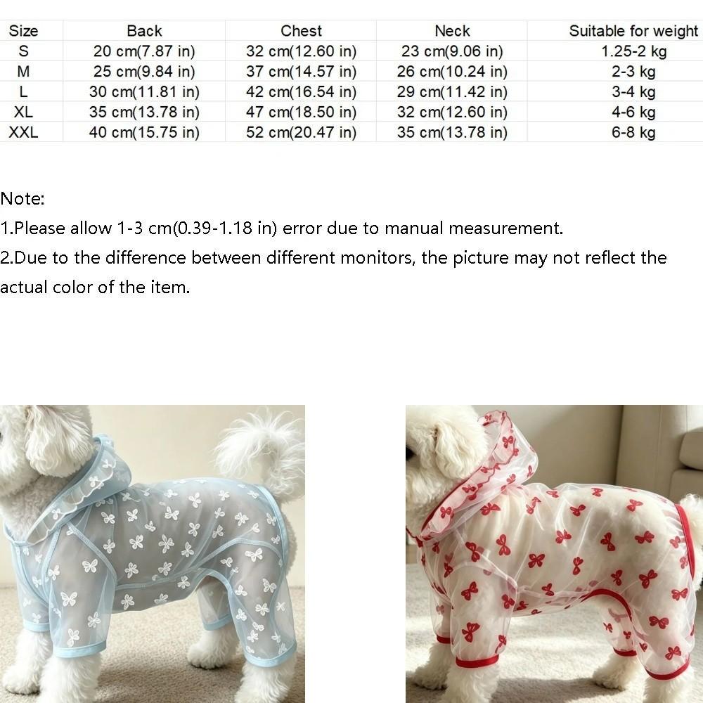 Thin Breathable Dog Sunscreen Clothes Butterfly Pattern Dog Cooling Jumpsuit Summer Season