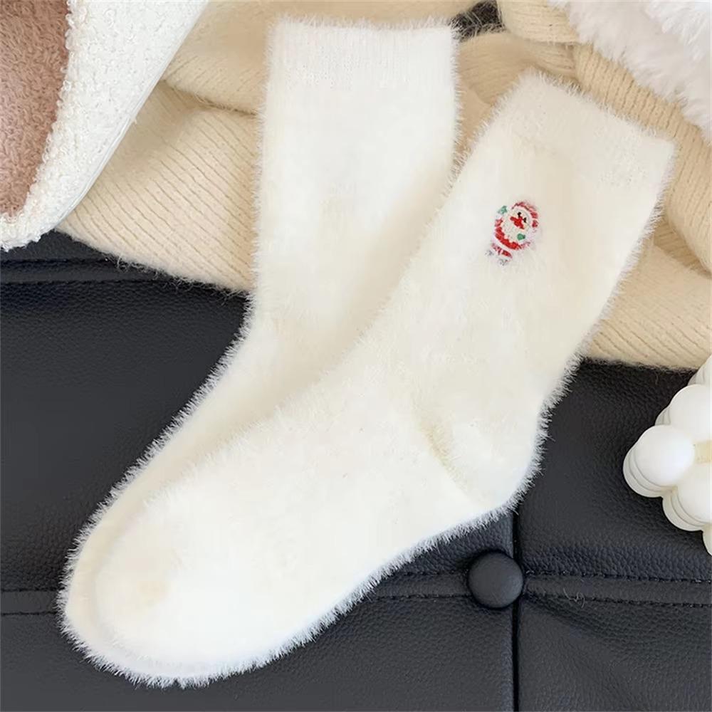 Imitation Mink Fleece Fleece Warm Socks Plush Indoor Slipper Socks Sleeping Home Socks  Home Indoor
