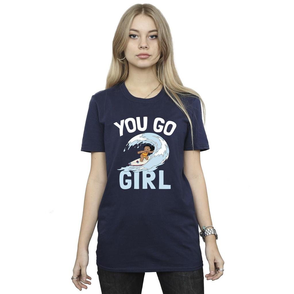 Disney Womens/Ladies Lilo And Stitch You Go Girl Cotton Boyfriend T-Shirt