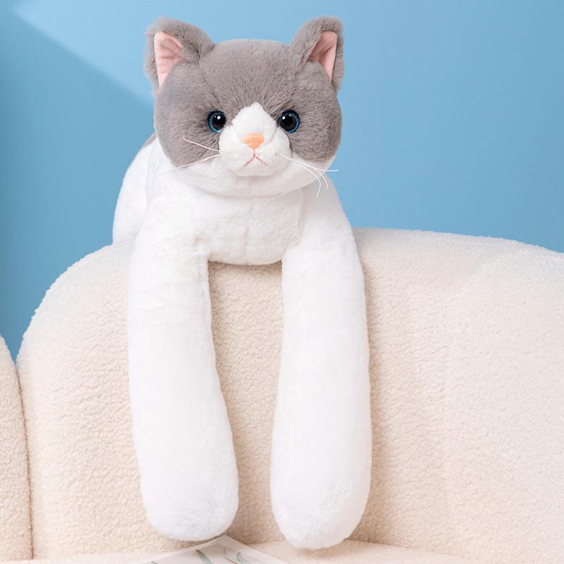 Hugging Jilly Laying Cat Plush Doll - Comforting Gift for Girlfriend