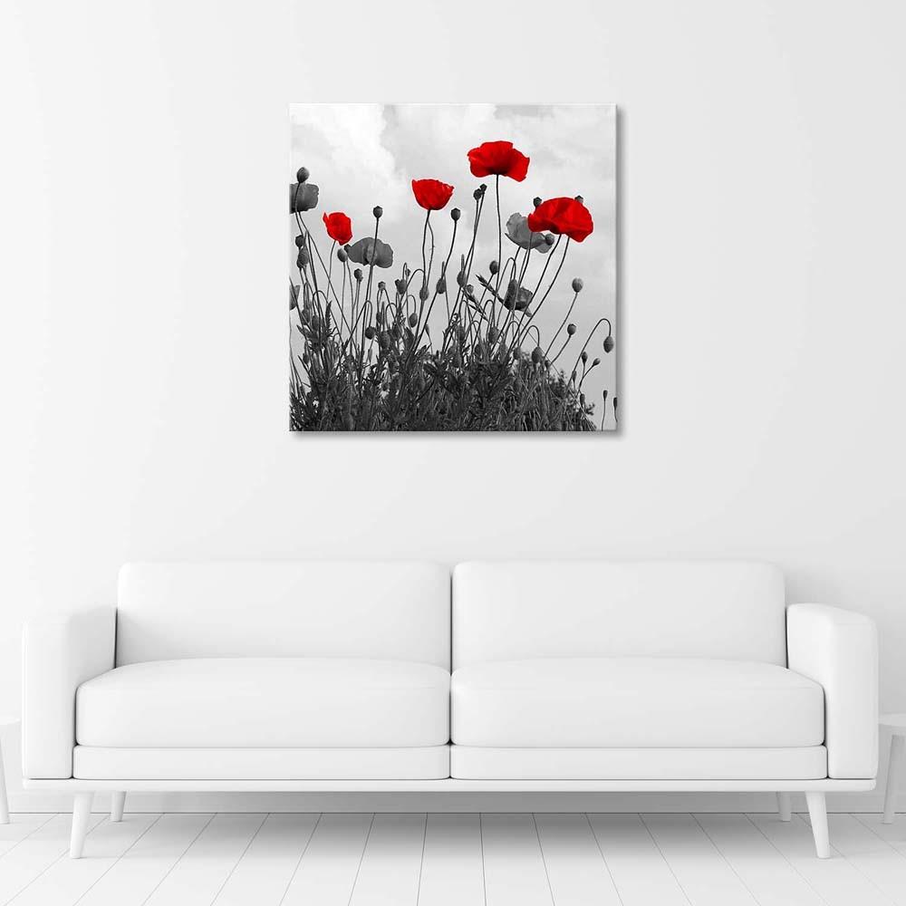 Canvas print, Red poppy flowers