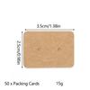 50Pcs Pendant Jewelry Necklace Card Foldable Blank Kraft Paper DIY Bracelet Hairband
