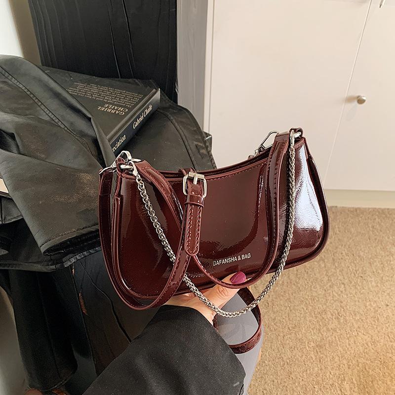 Премиальные женские сумки осень и зима новая модная универсальная сумка-подмышка на цепочке сумка через плечо