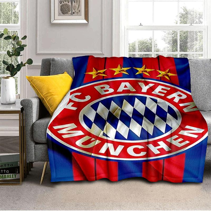 Munich FC Crest Printed Throws Blanket Soft Flannel Blankets for Couch Bed Gifts for Men Women Picnic blanket Christmas gifts