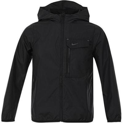 Nike Однотонная удобная универсальная куртка с длинным рукавом на молнии Детские куртки черного цвета FZ4905-010