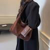 2025 new fashion foreign casual armpit bag European and American retro feeling large capacity matte shoulder women's bag