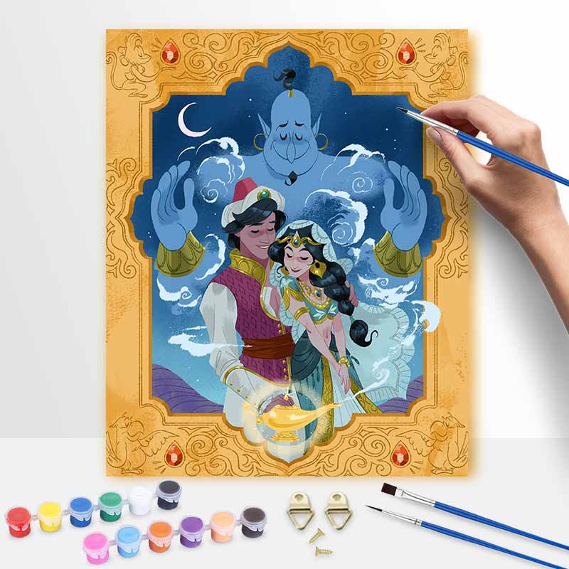 Disney Аладдин Джинн масляная живопись по номерам набор для рисования ручная работа DIY домашний декор подарки художественный шедевр стена спальни художественная эстетика веселье