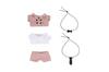 AXLUCE Plush Clothes - Мягкая игрушка - Одежда - 15 см - Костюм, рубашка, галстук, бабочка для куклы (розовый)