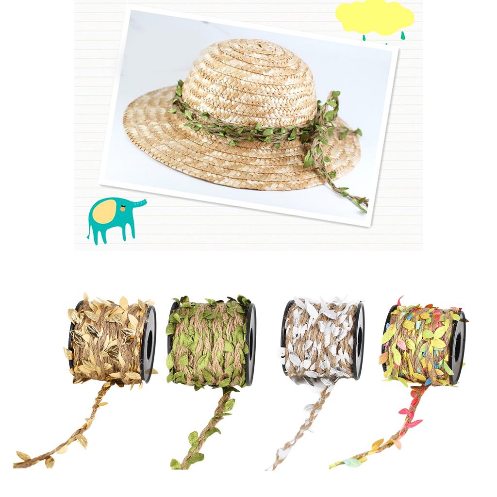 Натуральный шпагат 32,8 фута Искусственная лоза Лист Веревка Джутовая веревка для подвешивания Упаковка Свадебное украшение Садоводство