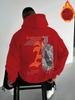 Мужская толстовка La Hoodie Город Калифорния Графический принт на спине Оверсайз Повседневная Уличная одежда Пуловер Свитшот Осень Зима